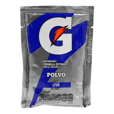 Bebida Gatorade En Polvo Uva 70 Gr | MercadoLibre