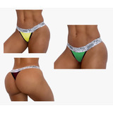 Tanga Brasilera En Algodón Cómoda Panty Sexy Kit X 3 Unid.