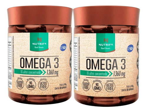 2 Ômega 3 Ifos Vitamina E Epa 840 E Dha 521 60 Caps Nutrify