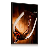 Quadro Vidro Vinho Taça Wine Cozinha Gourmet 110x80 Cozinha