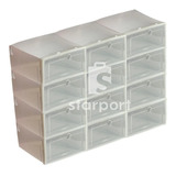 Set X 6 Organizadores Caja Zapatos Chico Blanco