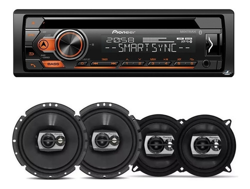 Toca Cd Pioneer Deh-s4280bt Usb + 04 Falantes Porta 240w Rms