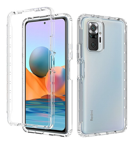 Funda 360 Uso Rudo Bicolor Transp. Para Xiaomi Note 10 Pro