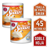 Toalla De Papel Swan 45 Mts Toalla Nova Doble Hoja 2 Rollos