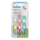 Kit Higiene Bucal Buba Com Protetor 3 Pcs Multifunções, Buba