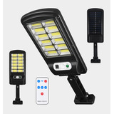 Kit2 Mini Luminária Led Solar Poste Rua Parede Sensor 128cob