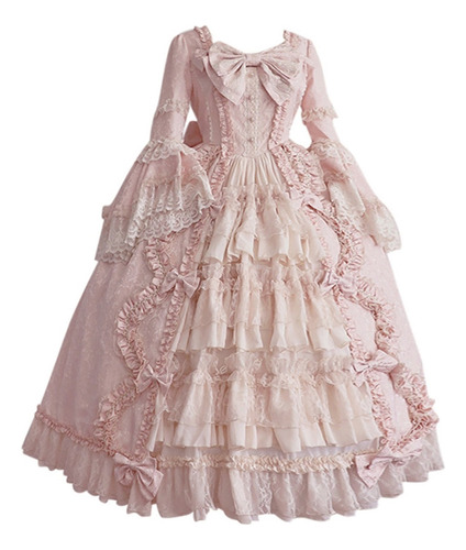 Vestido De Corte Gótico Para Mujer, Talla L, Vintage, O15, P