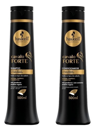 Kit Haskell Cavalo Forte Shampoo 500ml+1 Condicionador 500ml