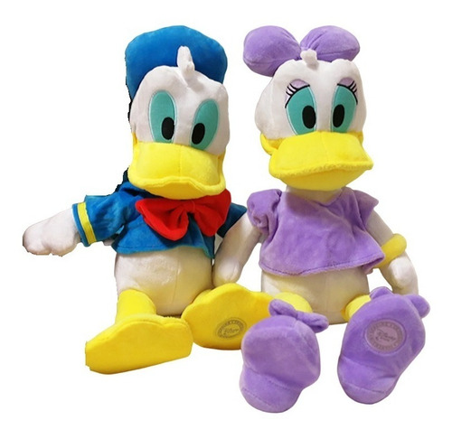 Kit Pato Donald E Margarida Pelúcia 35cm Original Com Selo 