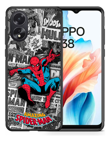 Funda Oppo A38 4g Anime Manga Comics Super Heroes Arte 