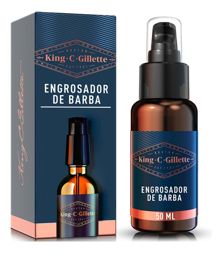 Serum Engrosador De Barba King C. Gillette De 50 Ml