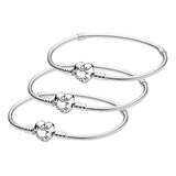 Fwefww 3 Pcs Pulsera Original Plata Incluye Estuche Y Bolsa