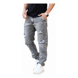 Mom Pantalon Jean Con Roturas Hombre 