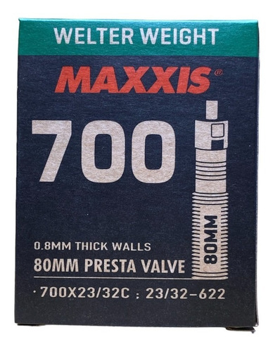 Paquete De 3 Cámaras Maxxis Welter Weight 700x23/32c Vf 80mm