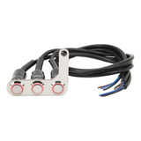 Manillar Switch Moto Led De Acero Inoxidable Resistente Al A