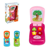 Celular Brinquedo Infantil Com Luz E Som Telefone Flip Flop 