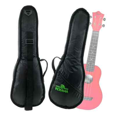 Funda Para Ukulele Soprano De 60 Cm Reforzada Con Correa Para Hombro Y Aza Tipo Maletín Negro