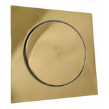 Ralo Click Dourado De Banheiro 15x15 Aço Inox Luxo