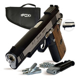Pistola Fox Metal Slide Combat Colt 1911 Balines  Funda P