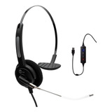 Lote 10pçs Headset Usb Voip C/ Tubo De Voz Removível Htu-310