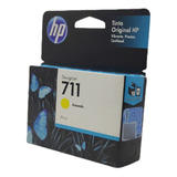 Cartucho De Tinta 711 Amarelo Original Hp Cz132ab T120 T520