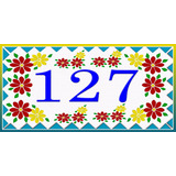 Números Floral,azulejos,decorativos, 15x30 Cm R$99,60