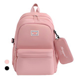 Mochila Escolar Secundarias Juvenil Coreano Con Estuche Para Lapices Gran Capacidad Impermeable Para Laptop 16'' De Viaje