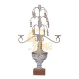 Mango Wood Candelabra Candle Holder Cream Brown Indoor T Ggz