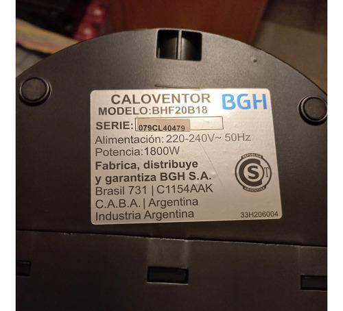 Bgh Caloventor 360º Bhf20b18
