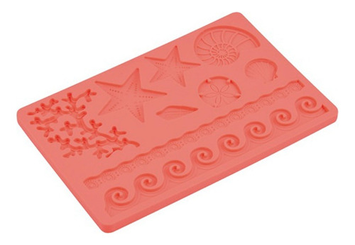 Molde Forma Silicone Silverchef Confeitaria Fundo Do Mar