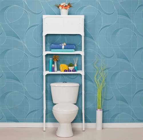  Estante Para Baño Con Espejo 4 Niveles Organizador De Baño