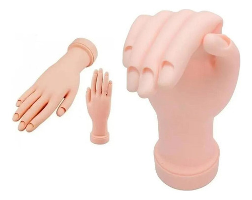 Mão De Treino Manicure Unhas De Gel Acrigel Fibra Porcelana