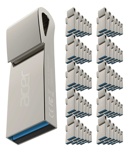 Kit 100 Memorias Usb Acer Uf200 De 8gb Bl.9bwwa.501 Plata