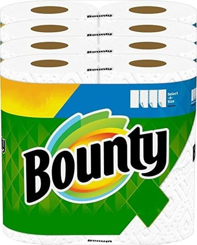 Bounty - Toallas De Papel, Color Blanco, Rollo Grande, 8 Uni