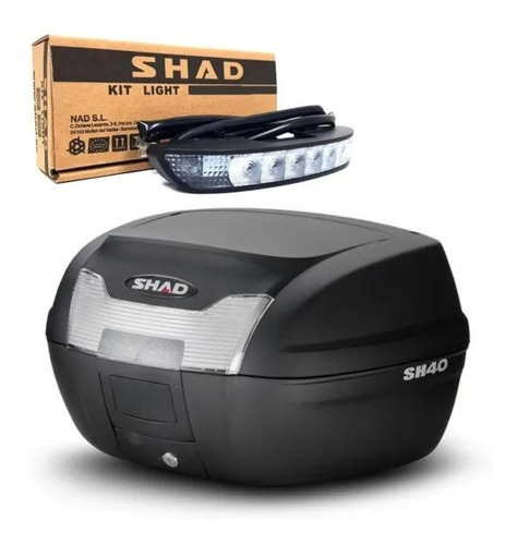  Baul Shad Sh 40 Litros + Luz Adicional Antrax Motos