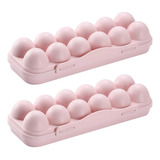 Caja Protectora De Huevos De Cocina De Plástico Portátil Par
