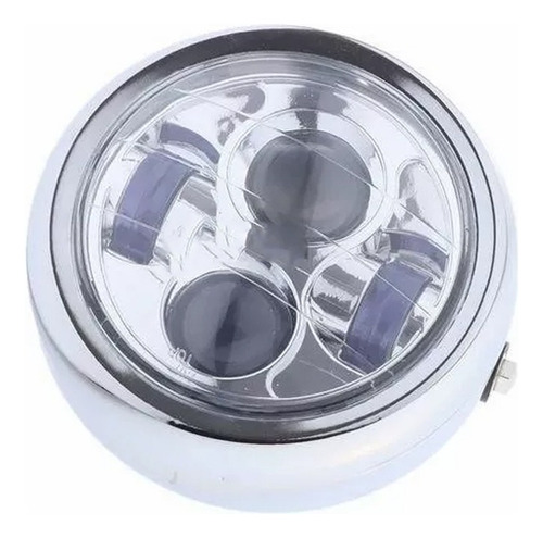 Faros Led Redondos Para Motocicletas Blanco