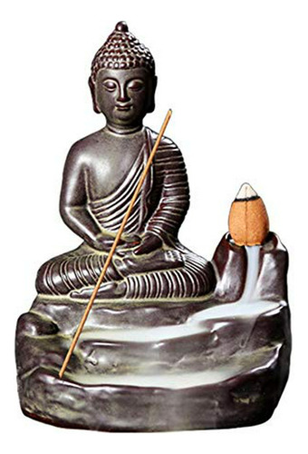 Ridecle Buda Reflujo Quemador De Incienso Figuritas Paz Suer