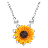 Collar Girasol Flor Accesorio De Moda Primavera Mujer Charm