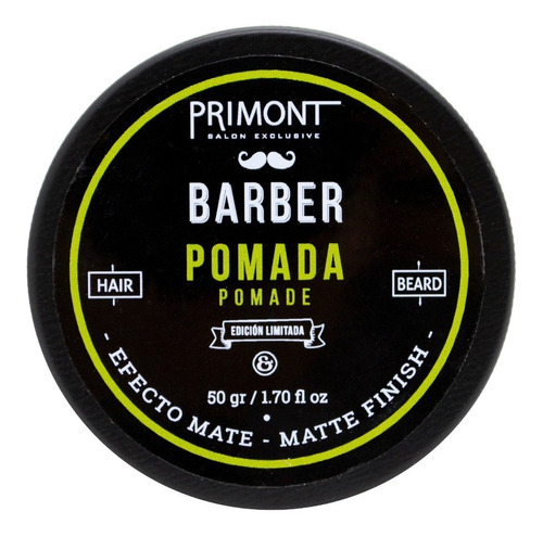 Primont Barber Pomada Cera Efecto Mate Pelo Barberia