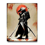 Art Samurai Warrior - Cuadro Con Marco De Pintura Al Óleo