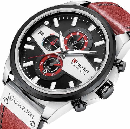 Reloj De Hombre Rojo Deportivo, Casual, Formal, Cronógrafo