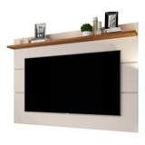 Painel Para Tv Vivare 1.8 Off White Com Freijó Germai Móveis