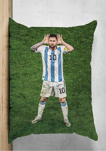Festejo Messi Riquelme Topo Gigio Almohadon 30x40 Argentina 