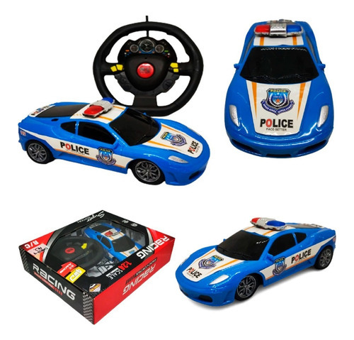 Carro Policia R/c 1:24 Juguete Regalo Para Niños