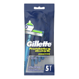 Máquina Para Afeitar Gillette  Prestobarba Ultragrip2 Sensitive Descartable 5 U