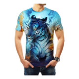 Playera Divertida Para Hombre Con Estampado De Tigre Camis