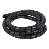 Organizador De Fios Cabos Espiral 3/4 20mm Pret/branc 5 Mts Cor Preto