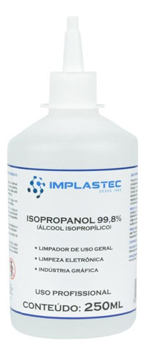 Alcool Isopropilico 250ml C/bico Aplicavel