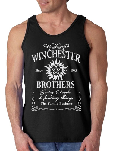 Playera Sin Mangas Supernatural Winchester #2 Ejercicio Gym